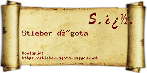 Stieber Ágota névjegykártya